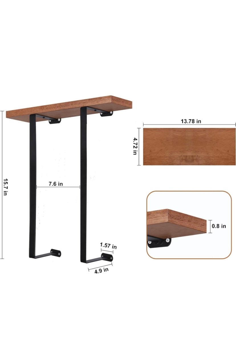 Stylish Wall - Mounted Metal Towel Rack with Wooden Shelf - Ideal Holder for Bath Towels, Hand Towels, and Washcloths - 62 Home Essentials