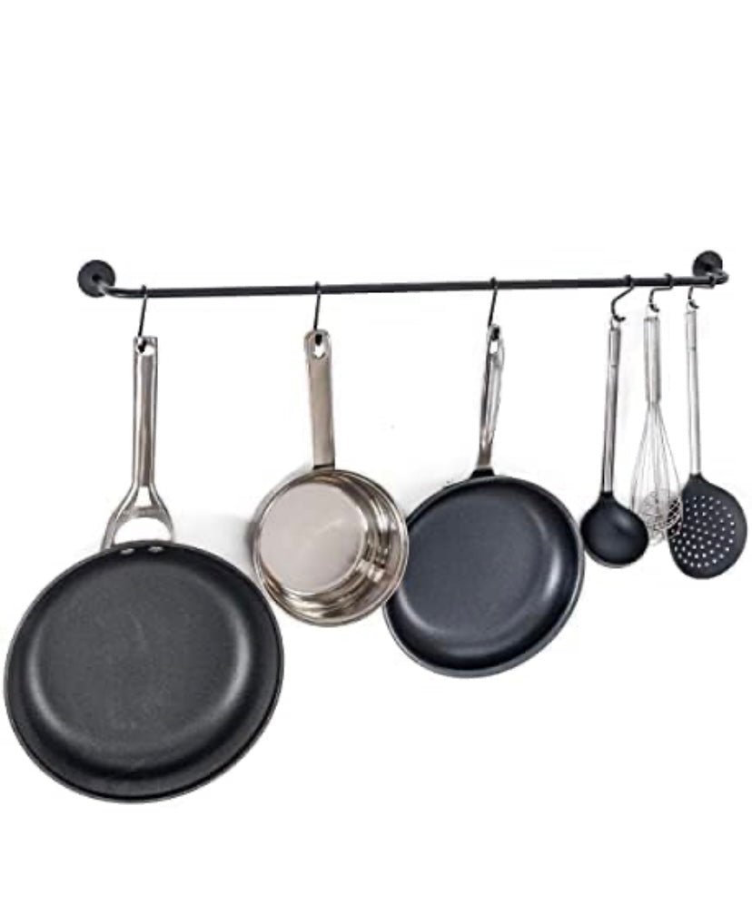 8 Hooks Wall - Mounted Kitchen Accessories Organizer Rack and Cloth Hanging Stand - 62 Home Essentials