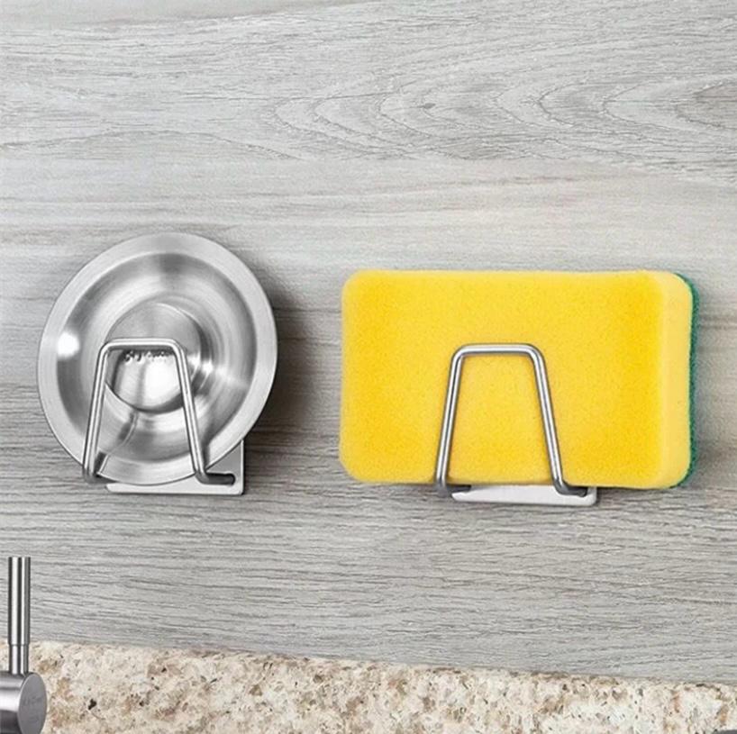 Side view of kitchen sponge holder.
