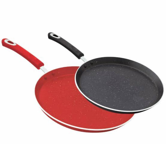 Majestic 30 cm non-stick marble coated hot plate with versatile cooking surface.